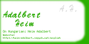 adalbert heim business card